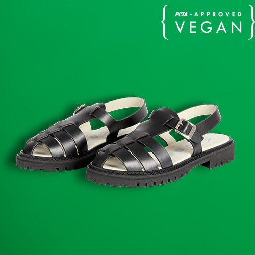 Black apple leather Sandals - ME.LAND