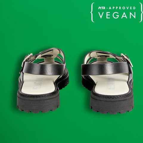 Black apple leather Sandals
