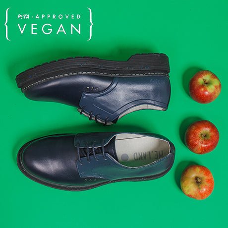 Blue and black apple leather LANDER derby
