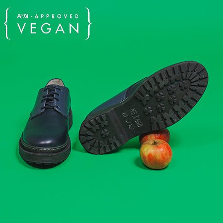 Blue and black apple leather LANDER derby