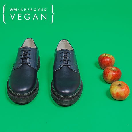 Blue and black apple leather LANDER derby