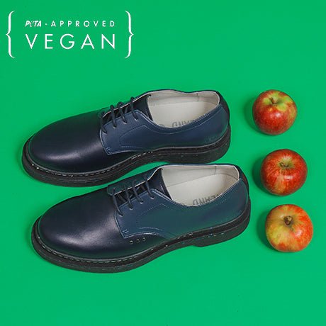 Blue and black apple leather LANDER derby