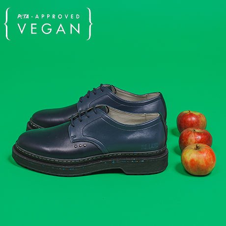 Blue and black apple leather LANDER derby - ME.LAND