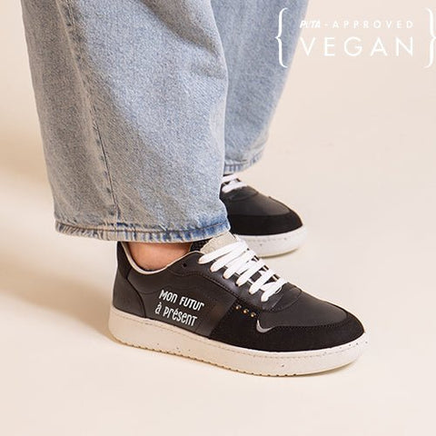 EVAN vegan and recycled black sneaker ME.LAND x Emma Daumas