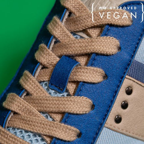 VIVACE vegan and recycled sneaker in blue and beige