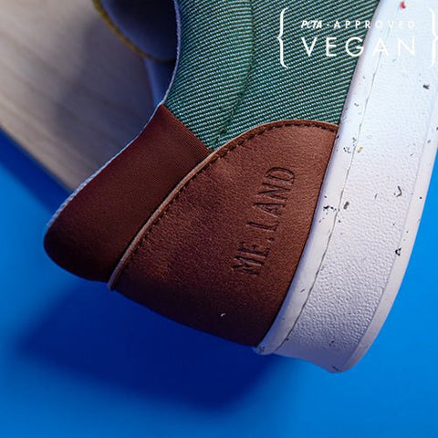 VIVACE vegan and recycled sneaker in green, brown and yellow