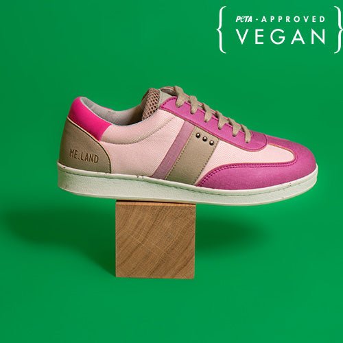 VIVACE vegan and recycled sneaker in pink, fushia and beige - ME.LAND