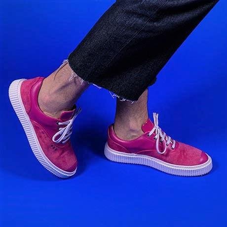 Pink suede MEAKER sneaker